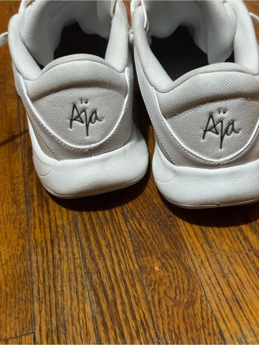 Nike A’ja Wilson A’one OG White Sneakers with Silver Swoosh. FZ8605-100